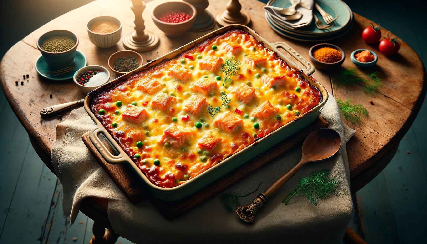 Cheesy Salmon Casserole