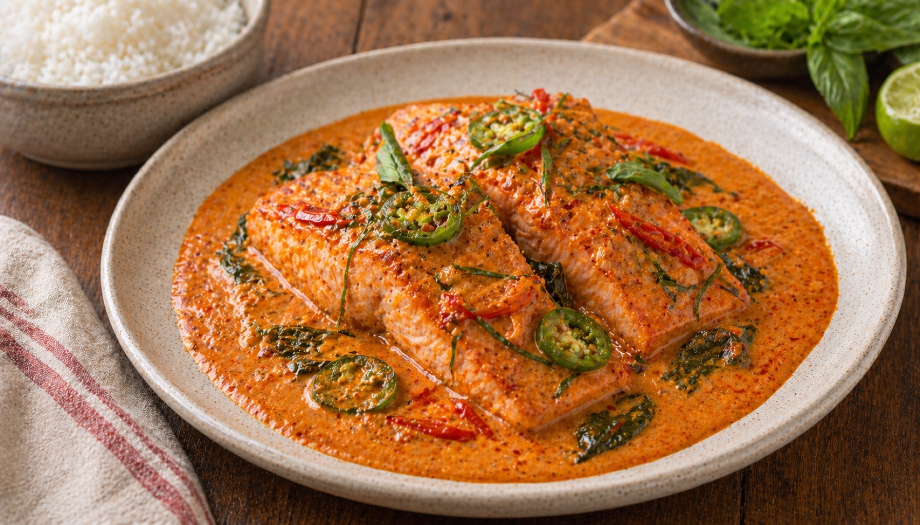 Choo Chee Salmon with Jalapeno