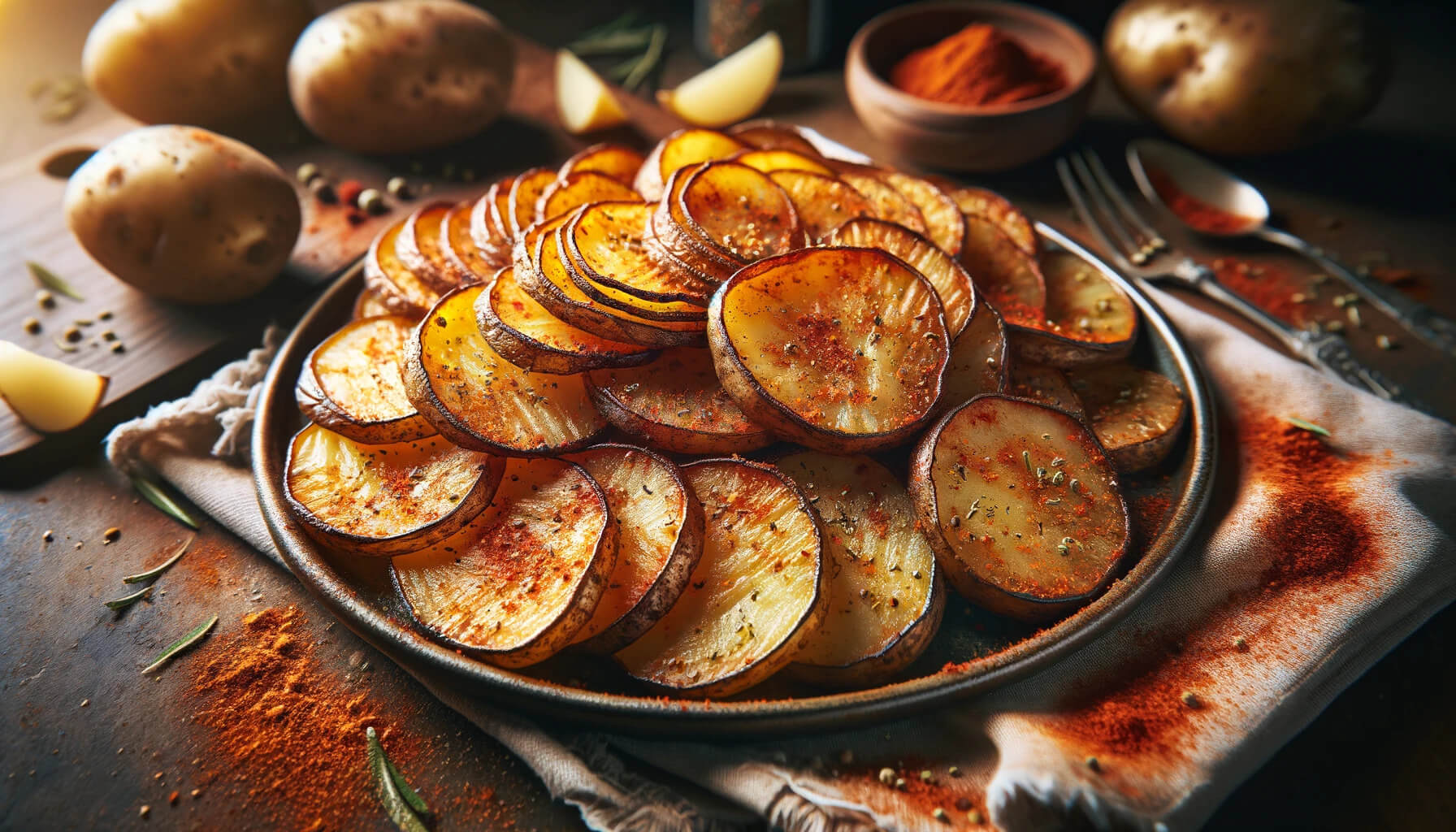 Crispy Seasoned Baked Potato Rounds