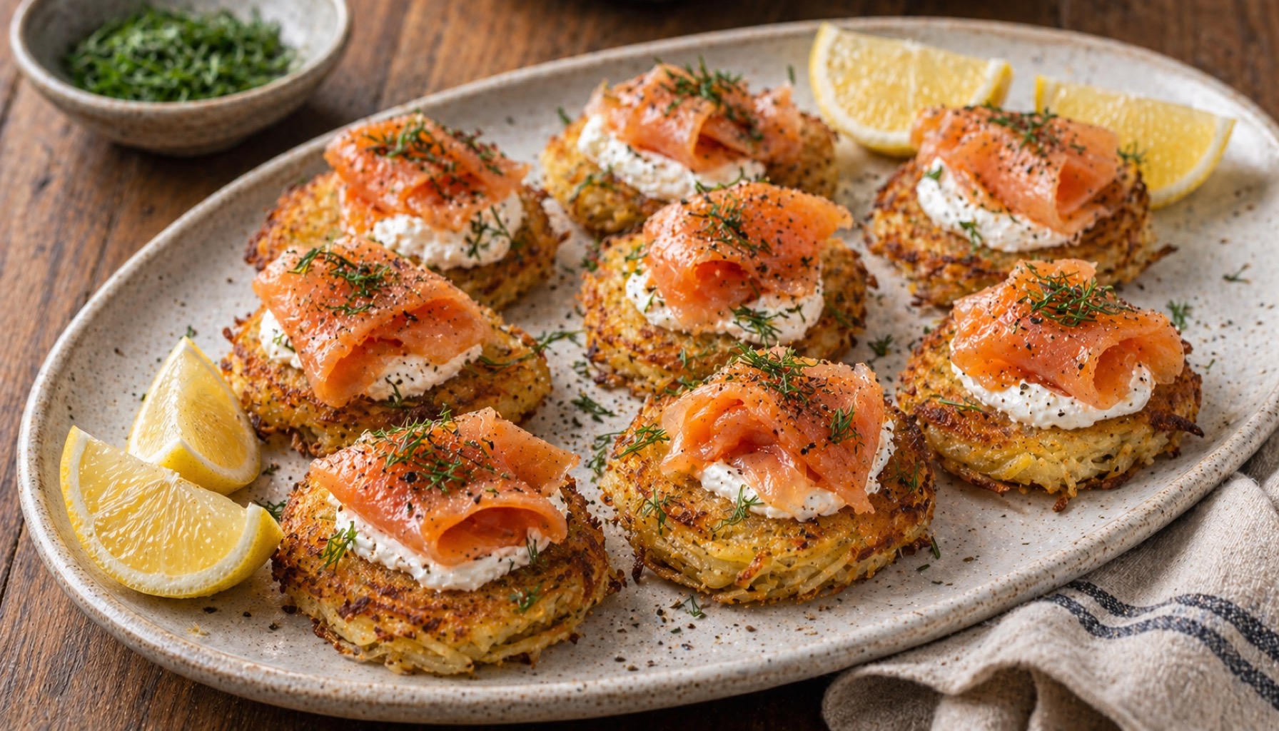Potato Rosti with Smoked Salmon